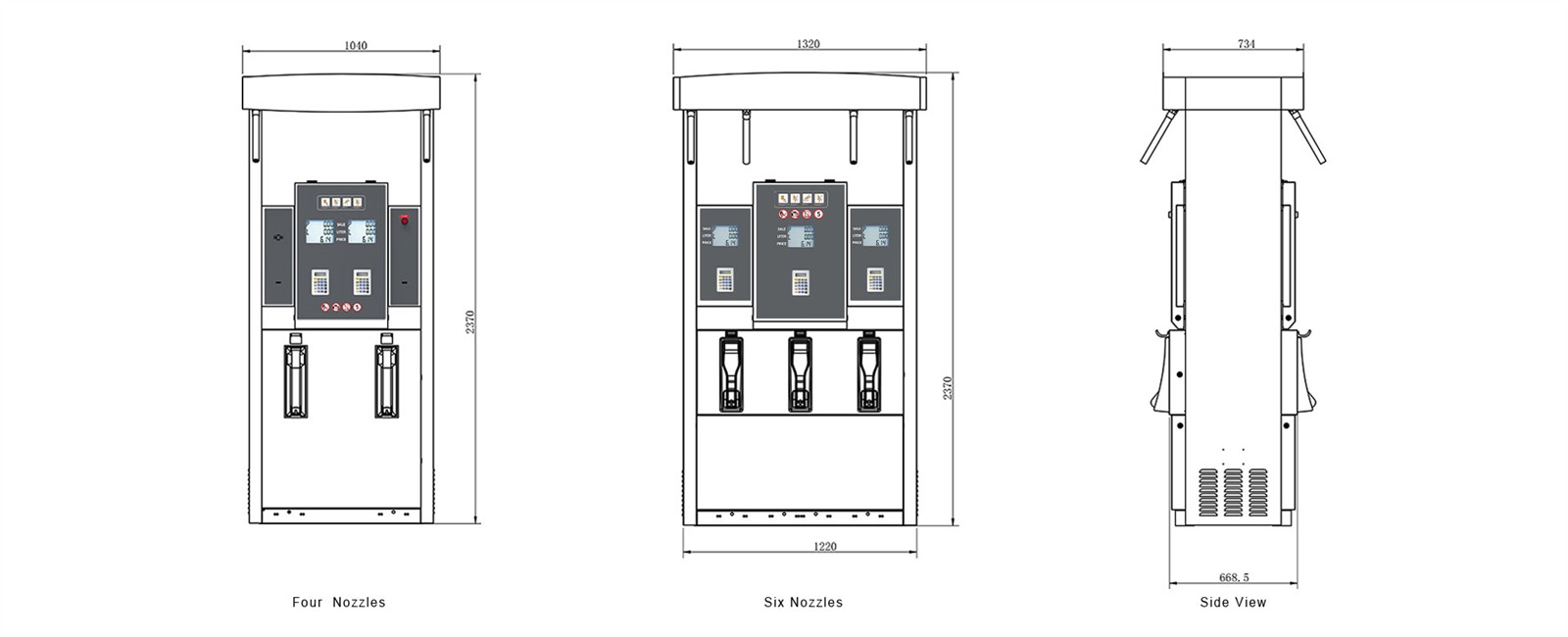 fuel station dispenser size fuel station dispenser size